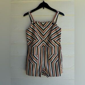 NWT Polo Ralph Lauren Girls Romper XL 16 Striped Spagetti Sleeveless